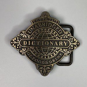 Vintage‎ TGI FRIDAYS TGIF Restaurant Solid Brass Dictionary 3D Brass RARE